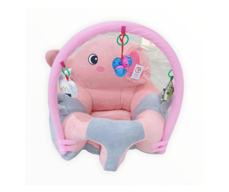 Fotoliu bebe fara arcada - Elefantelul roz