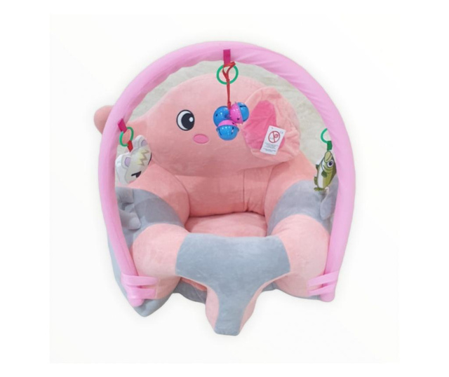Fotoliu bebe fara arcada - Elefantelul roz
