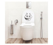 Sticker decorativ pentru baie, pentru capacul de toaleta, cu emoji amuzant, 25 x 22 cm