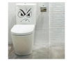 Sticker pentru baie, pentru capacul de toaleta, cu emoji suparat, 25 x 25 cm