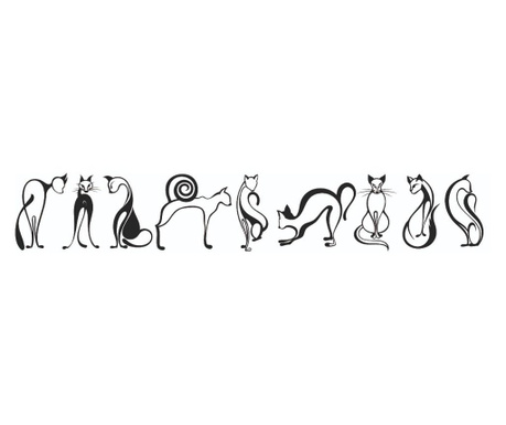 Sticker cu pinguini simpatici, pentru decor, 200 x 34 cm