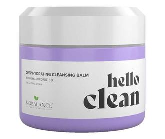 Balsam de curatare faciala 3 in 1 cu acid hialuronic, pentru ten normal sau uscat, Hello Clean, Bio Balance, 100 ml