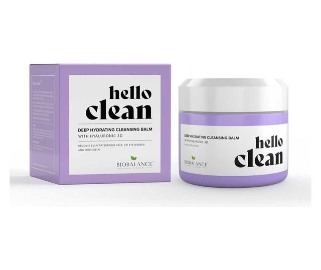 Balsam de curatare faciala 3 in 1 cu acid hialuronic, pentru ten normal sau uscat, Hello Clean, Bio Balance, 100 ml