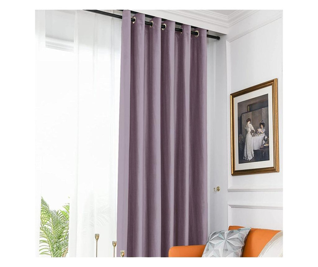 Draperie din catifea blackout cu inele argintii, densitate 700 g/ml, Venus, 1 buc Madison 250x230 cm