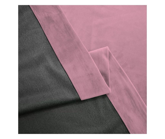 Draperie din catifea blackout cu inele auriu antic, densitate 700 g/ml, Queen Pink, 1 buc Madison 150x270 cm