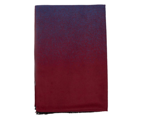 Eșarfă degradé roșu/albastru, casmir, 200x70 cm