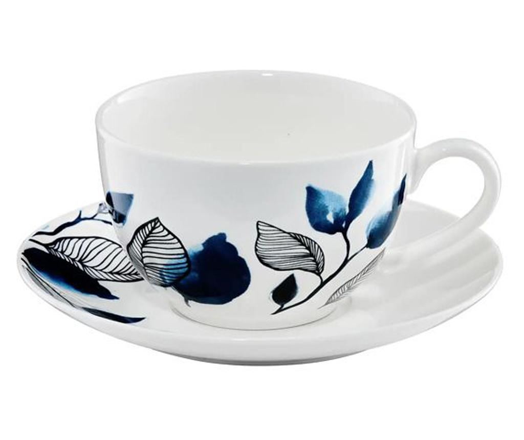 Set servire ceai sau cafea, 12 piese, 6 persoane, portelan, AMBITION Blue Flower - 2