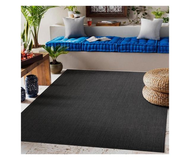 Covor sisal Flat 48663/090 negru  120x170 cm  120x170 cm