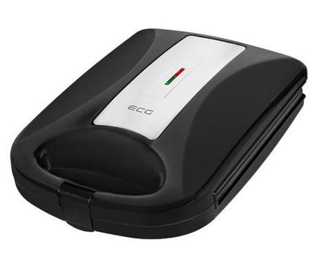 Sandwich maker XXL ECG S 4232 Family Black, 1200 W, 8 sandvisuri triunghiulare simultan