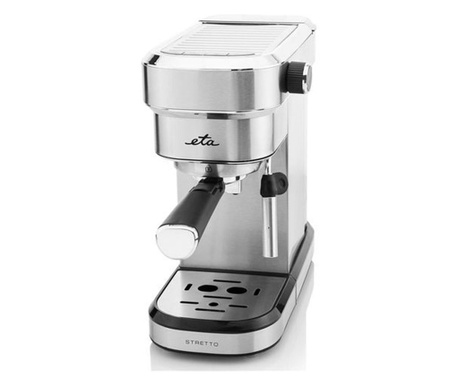 Espressor manual ETA Stretto 2180, 1350 W,0.75 L, dispozitiv spumare, 15 bar, otel inoxidabil