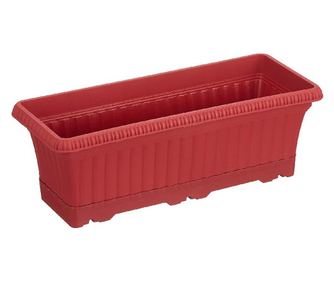 Serinova Jardiniera flori pentru balcon 43x17xh14,5cm 5,7lt, rosie