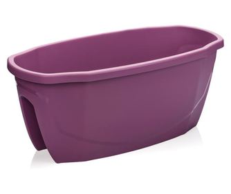Serinova Emerald Jardiniera flori pentru balustrada balcon 58x29xh24cm 15,5l culoare mov