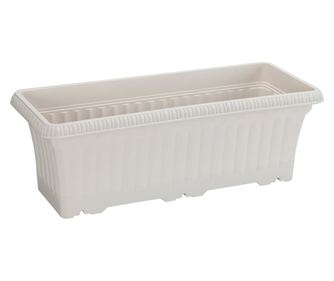 Serinova Jardiniera flori pentru balcon 43x17xh14,5cm 5,7lt, alba