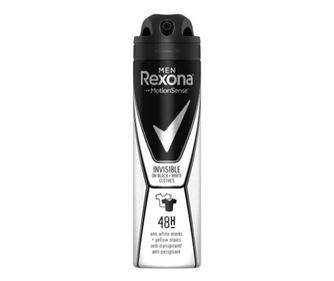 Deodorant antiperspirant spray Rexona Invisible Black&White, Barbati, 150 ml