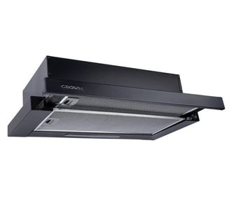 Hota incorporabila telescopica Crown HB 6001 BK, 280 mc, 60 cm, neagra