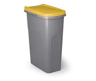 Cos gunoi modular, 40 litri, Home Eco, gri si galben