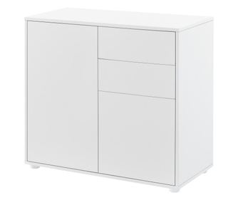 Komód paarl wm 2 fiókkal és 2 szekrényajtóval fehér matt [en.casa]