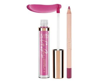 Set šminke in svinčnika za ustnice, Ushas, Lip Gloss Lip Pencil, 06