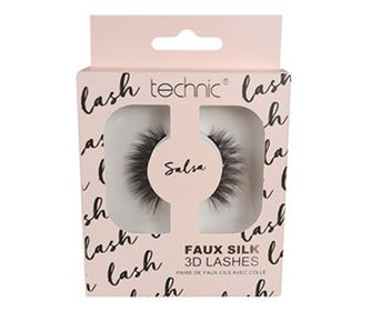 Lažne trepalnice, Technic, Faux Silk 3D Lashes, Salsa, Lepilo vključeno