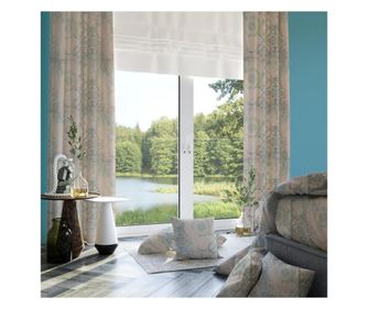 Готова завеса sendoa aqua с размер 140х255 см. с перделък на кукички