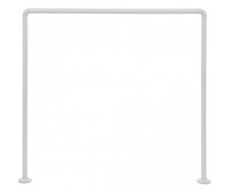 Bara perdea dus otel, pentru cada  dus, cu trei laturi,  in forma de  U, culoare alba 90 x 90 x 90 cm