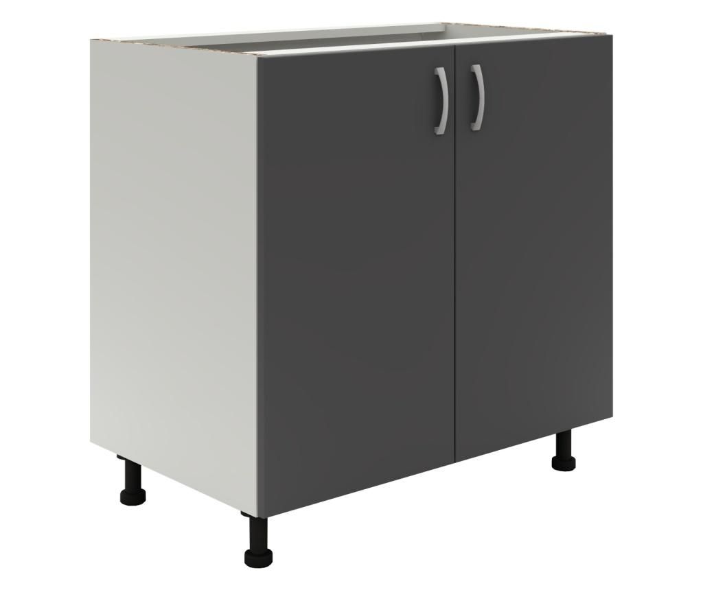 Corp Baza haaus, 2 Usi, Antracit/Alb, 80 x 50 x 80 cm 