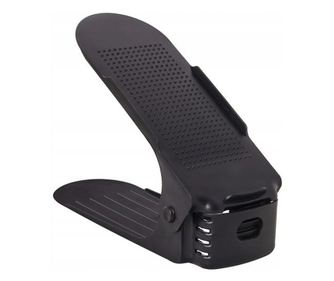 Suport depozitat incaltaminte, pentru o pereche, ajustabil, plastic, negru, 9.5x25.5x10/18 cm, Springos
