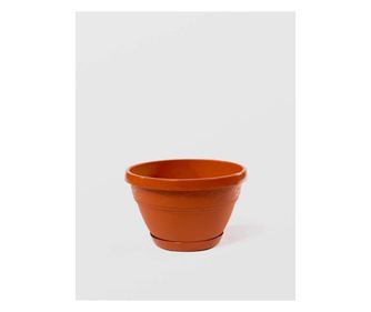 Декоративна саксия Mercaton®, пластмаса, кафява, 24x15 см