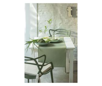 Monaco, runner suport farfurie cupru piele vegana, 45x140 cm