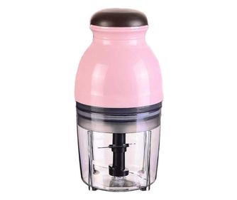 Blender fast chop, tip robot de bucatarie,taie,toaca, marunteste si amesteca,ergonomic si compact, 4 lame, roz,Doty