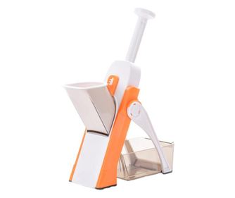 Feliator manual easyslicer pentru fructe si legume, pliabil, usor de utilizat si curatat, compact, 8 setari de feliere, portocal