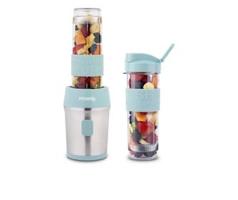Hordozható mini turmixgép H.Koenig, SMOO16, 570 ml, smoothie travel, 300 W, 2 hordozható palack, nagyon könnyű, 4 rozsdamentes p