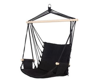Хамак тип седалка, черен, макс 150 кг, 90х130 см, Springos