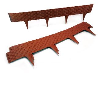 Пластмасова градинска ограда, 3 бр., 800x100X200 mm, MCT Garden 33632