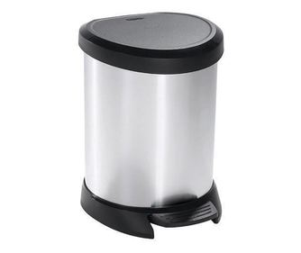 Кош с педали, 5 L, неръждаема стомана, Curver