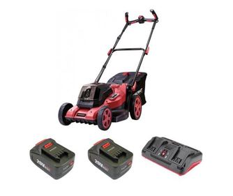 Električna kosilica za travu, motor bez četkica, 2 x 4 Ah baterije, 2x20V Li-ion punjač, 40 cm, Worcraft