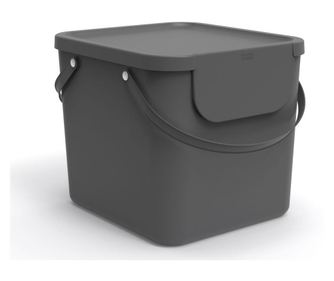 Cos colectare selectiva 40L, plastic, antracit, ROTHO Albula