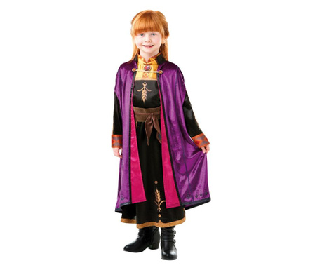 Costum Deluxe Anna pentru fete - Regatul de gheata 2 128 cm 7-8 ani