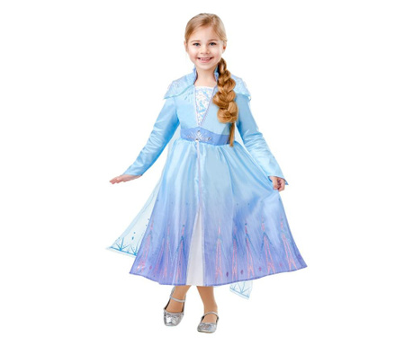 Costum Disney Deluxe Elsa pentru fete, Regatul de gheata 2 116 cm 5-6 ani