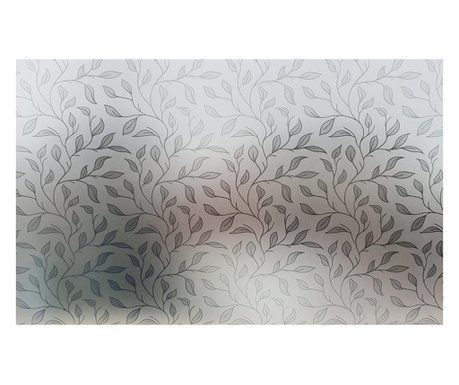 Folie pentru geam decorativa crengute cu frunze gri  100x400 cm