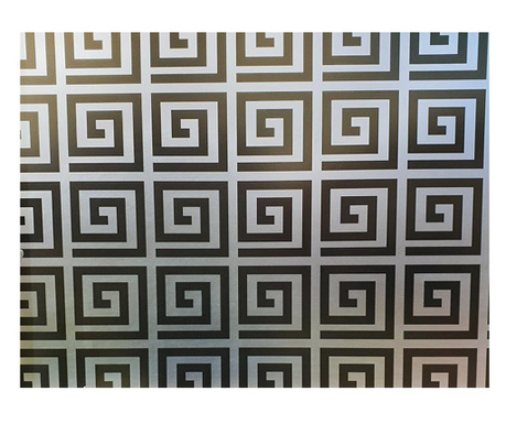 Folie pentru geam decorativa 2 geometric grecesc negru  100x1000 cm