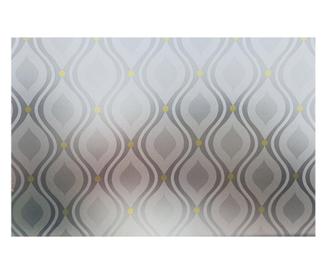 Folie pentru geam decorativa geometric gri si galben  100x800 cm