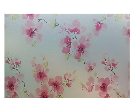 Folie pentru geam decorativa floare rosie de cires  100x400 cm