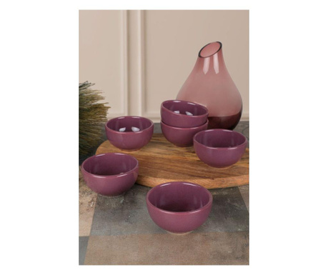 Set 6 pungi pentru gustari Ceramic, Modern, ceramica, multicolor, 8x8x1 cm