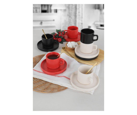 Комплект 6 чаши  за чай с чинийки Modern