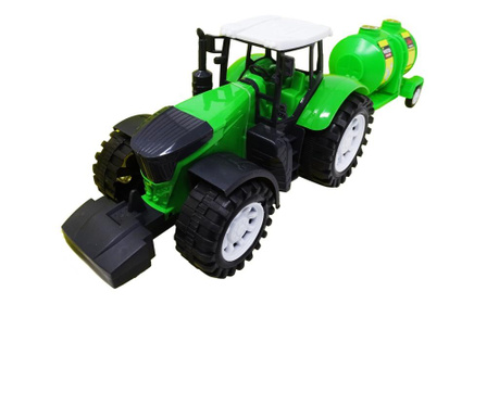 Tractor cu vagon de apa pentru copii, verde