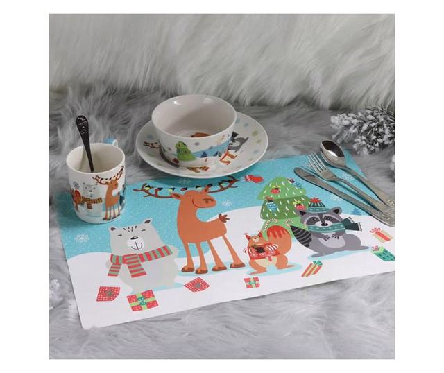 Suport farfurie 42x28cm, AMBITION JUNIOR Winter Forest Team