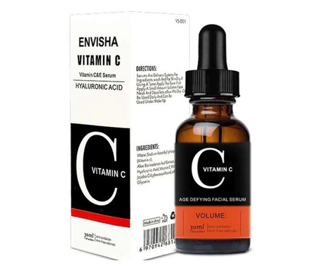 Hialuronsavas arcápoló szérum, C&E vitamin, 2022, Envisha Sevich, 30 ml