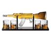 Set decantor shotgun ak47, forma pusca, 4 pahare incluse, suport lemn, 800 ml, maro, Doty thumbnail 1