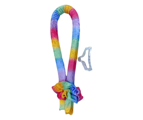 Bigudiu tip panglica ribboncurl, model curcubeu, accesorii incluse, usor de utilizat, 90 cm, multicolor, Doty  90x5 cm